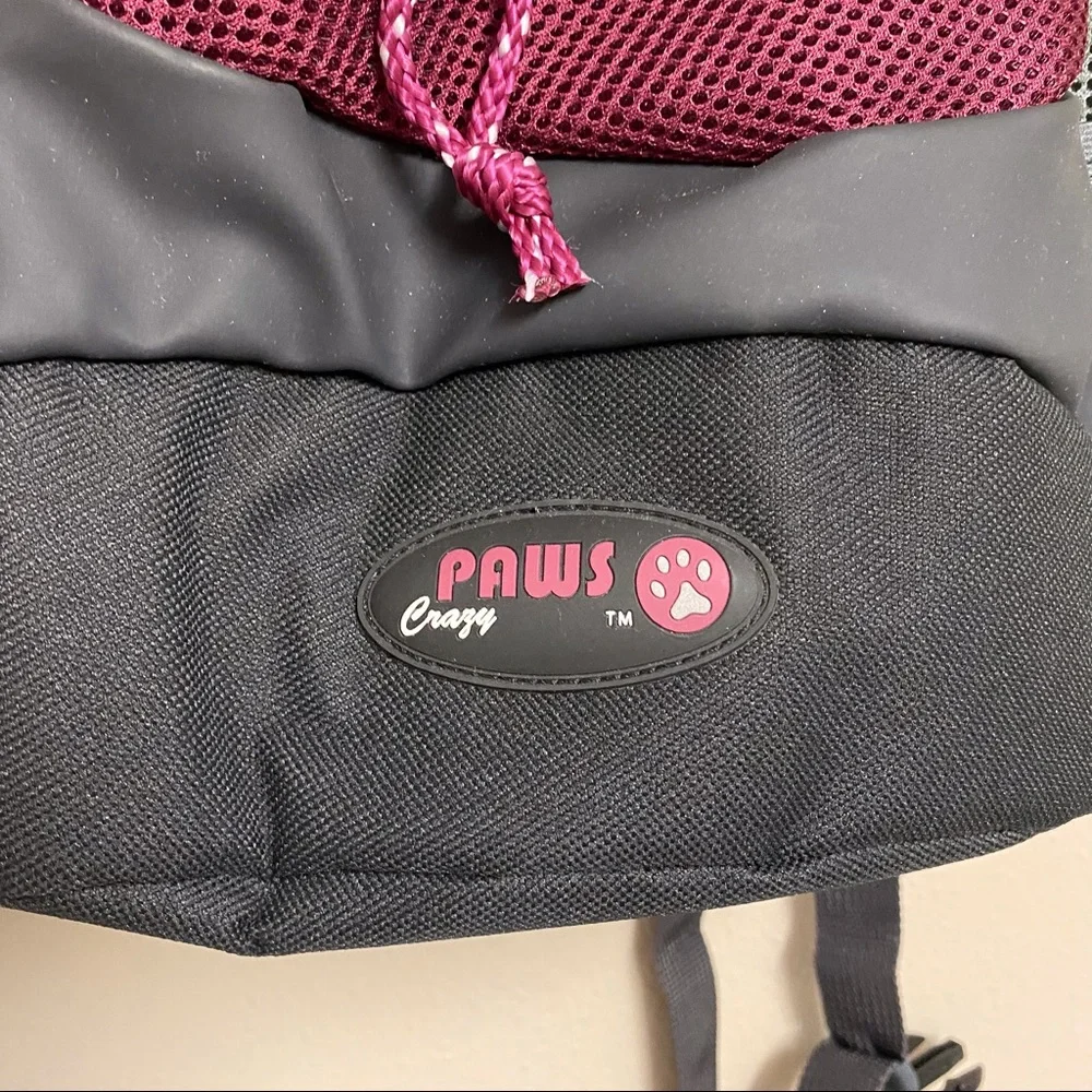 Crazy Paws Burgundy Sporty Pet Backpack - Large - Picture 5 of 10